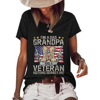 Grandpa Shirts For Men Fathers Day Im A Dad Grandpa Veteran Graphic Design Printed Casual Daily Basic Women's Short Sleeve Loose T-shirt - Thegiftio UK