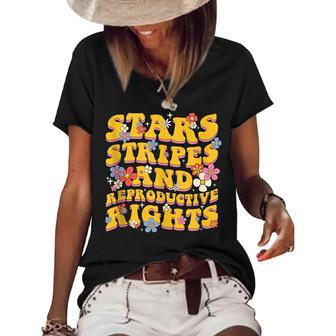 Groovy Pro Life Reproductive Women Rights 4Th Of July Women's Short Sleeve Loose T-shirt - Seseable