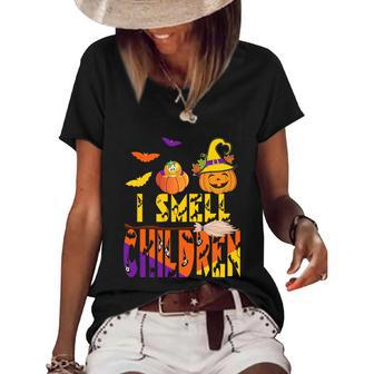 Halloween I Smell Children Gift For Halloween Day Graphic Design Printed Casual Daily Basic Women's Short Sleeve Loose T-shirt - Thegiftio UK