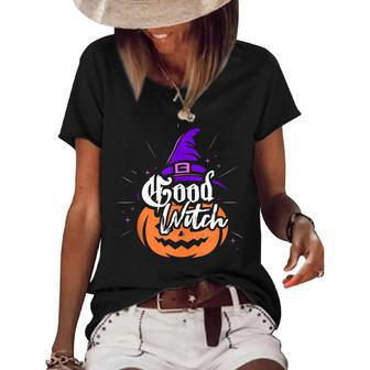 Halloween Scary Witch Mom Sister Or Aunt Bad Good Witch Women's Short Sleeve Loose T-shirt - Seseable