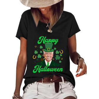 Happy Halloween Joe Biden St Patricks Day Graphic Design Printed Casual Daily Basic Women's Short Sleeve Loose T-shirt - Thegiftio UK