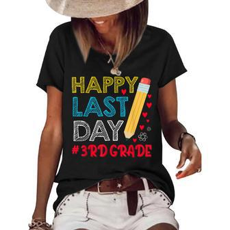 Happy Last Day Of School For 3Rd Grade Students Teachers Women's Short Sleeve Loose T-shirt - Thegiftio UK