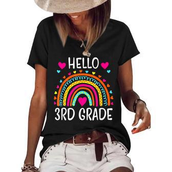Hello 3Rd Grade Team Squad Crew Back To School Teachers Kids Women's Short Sleeve Loose T-shirt - Seseable