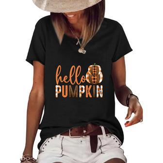 Hello Pumpkin Hello Fall V2 Women's Short Sleeve Loose T-shirt - Seseable