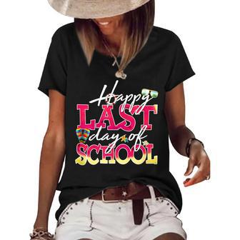 Hello Summer Teacher Student Kids Happy Last Day Of School Women's Short Sleeve Loose T-shirt - Seseable