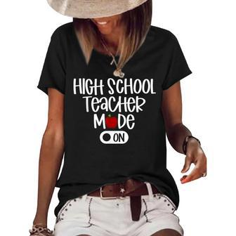 High School Teacher Mode On Back To School Women's Short Sleeve Loose T-shirt - Thegiftio UK