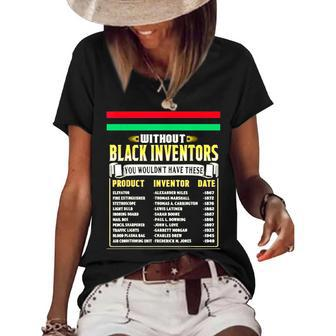 History Of Black Inventors Black History Month Women's Short Sleeve Loose T-shirt - Thegiftio UK