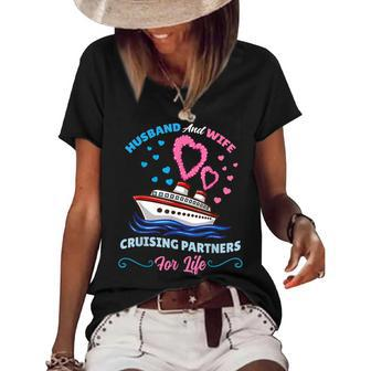 Husband And Wife Cruising Partners For Life Women's Short Sleeve Loose T-shirt - Thegiftio UK