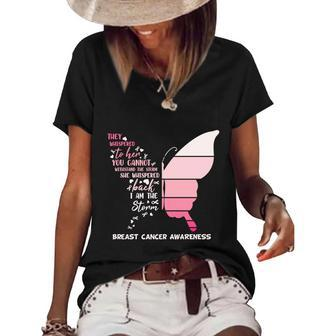 I Am The Storm Buterfly Pink Ribbon Breast Caner Women's Short Sleeve Loose T-shirt - Monsterry DE