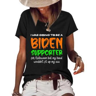 I Was Going To Be A Biden Supporter For Halloween Day Graphic Design Printed Casual Daily Basic Women's Short Sleeve Loose T-shirt - Thegiftio UK