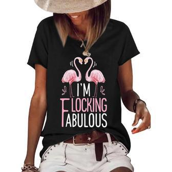 Im Flocking Fabulous Pink Flamingo Women's Short Sleeve Loose T-shirt - Thegiftio UK