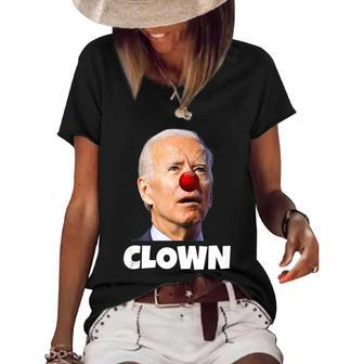 Joe Biden Is A Clown Joe Biden Is An Idiot Graphic Design Printed Casual Daily Basic V2 Women's Short Sleeve Loose T-shirt - Thegiftio UK