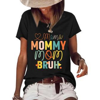 Mama Mommy Mom Bruh Mothers Day Gift Women's Short Sleeve Loose T-shirt - Thegiftio UK