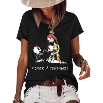 Mother Of Nightmare Happy Mothers Day Women's Short Sleeve Loose T-shirt - Thegiftio UK
