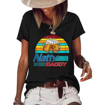 Natty Daddy Dad Bod Light Beer Lover Beer Day Retro Women's Short Sleeve Loose T-shirt - Thegiftio UK