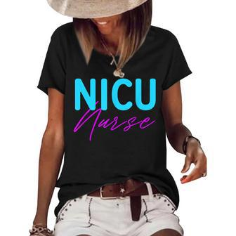 Newborn Intensive Care Unit Nurse Nicu Nurse Women's Short Sleeve Loose T-shirt - Seseable