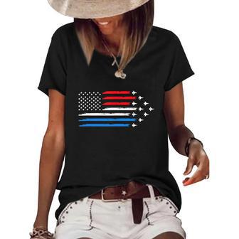 Not A Veteran But I Support Them Patriotic Graphic Design Printed Casual Daily Basic Women's Short Sleeve Loose T-shirt - Thegiftio UK