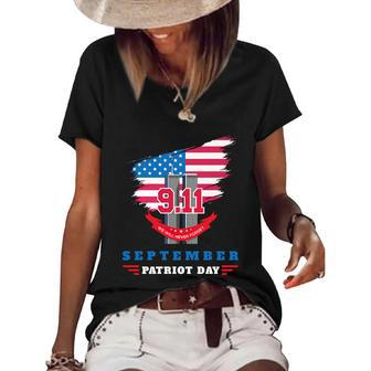 Patriot Day 911 We Will Never Forget Tshirtall Gave Some Some Gave All Patriot Women's Short Sleeve Loose T-shirt - Thegiftio UK
