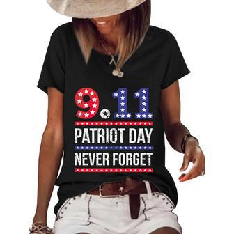 Patriot Day 911 We Will Never Forget Tshirtnever September 11Th Anniversary V2 Women's Short Sleeve Loose T-shirt - Thegiftio UK