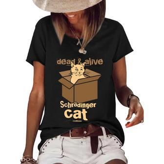 Physicists Scientists Schrödingers Katze Gift Women's Short Sleeve Loose T-shirt - Monsterry