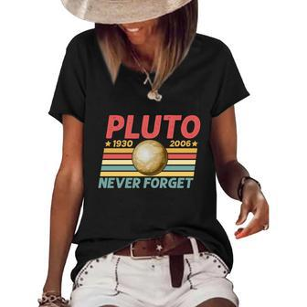 Pluto Never Forget Retro Vintage V2 Women's Short Sleeve Loose T-shirt - Monsterry AU