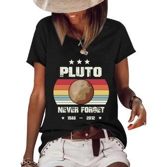 Pluto Never Forget V4 Women's Short Sleeve Loose T-shirt - Monsterry DE