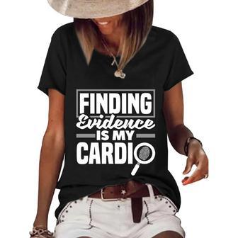 Private Detective Crime Investigator Finding Evidence Gift Women's Short Sleeve Loose T-shirt - Monsterry