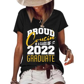 Proud Cousin Of A Class Of 2022 Graduate Senior 2022 Women's Short Sleeve Loose T-shirt - Thegiftio UK