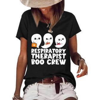 Respiratory Therapist Boo Crew Rt Halloween Ghost Women's Short Sleeve Loose T-shirt - Seseable