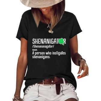 Shenanigator Definition St Patricks Day Graphic Design Printed Casual Daily Basic Women's Short Sleeve Loose T-shirt - Thegiftio UK
