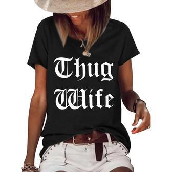 Thug Wife V3 Women's Short Sleeve Loose T-shirt - Seseable