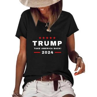 Trump 2024 Election | Take America Back Women's Short Sleeve Loose T-shirt - Monsterry AU