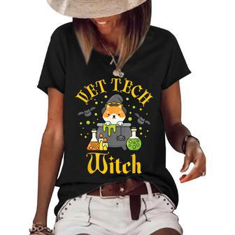 Vet Tech Witch Halloween Veterinary Technician Women Women's Short Sleeve Loose T-shirt - Seseable