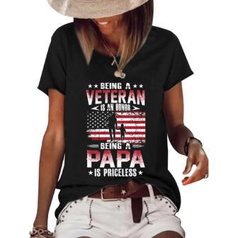 Veteran Papa Graphic Design Printed Casual Daily Basic Women's Short Sleeve Loose T-shirt - Thegiftio UK