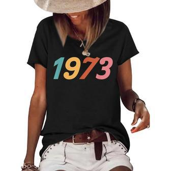 Vintage Retro 1973 Pro Roe Women's Short Sleeve Loose T-shirt - Seseable