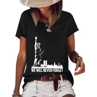 We Will Never Forget Tshirtwe Will Never Forget September 11Th Graphic Design Printed Casual Daily Basic Women's Short Sleeve Loose T-shirt - Thegiftio UK