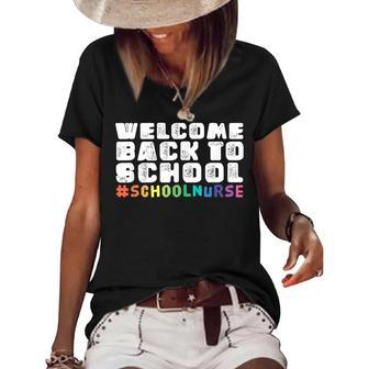Welcome Back To School Nurse Back To School Vintage Women's Short Sleeve Loose T-shirt - Thegiftio UK