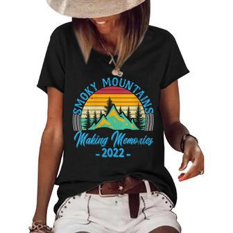 Womens Family Vacation 2022 Gatlinburg Making Memories Tennessee Women's Short Sleeve Loose T-shirt - Thegiftio UK