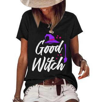 Womens Good Witch Halloween Witches Witchcraft Trick Or Treat Gift Women's Short Sleeve Loose T-shirt - Seseable