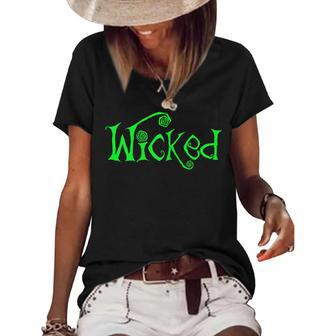 Womens Halloween Wicked Witch Funny Costume Outfit Gift Women's Short Sleeve Loose T-shirt - Seseable