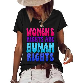 Womens Rights Are Human Rights Womens Pro Choice Women's Short Sleeve Loose T-shirt - Seseable