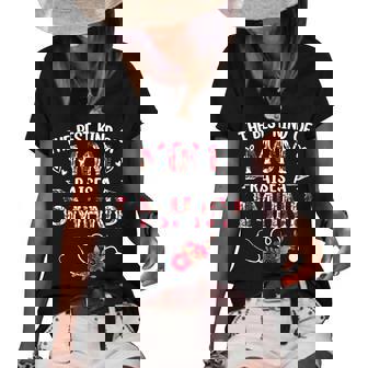 Womens The Best Kind Of Mom Raises A Pmhnp Nurse Mothers Day Floral Women's Short Sleeve Loose T-shirt - Thegiftio