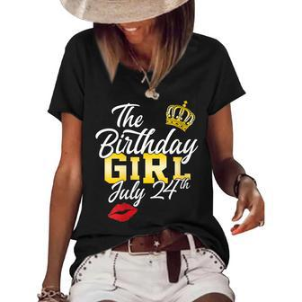 Womens The Birthday Girl July 24Th Women's Short Sleeve Loose T-shirt - Seseable