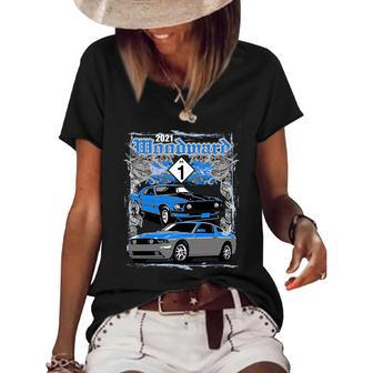 Woodward Cruise 2021 In Muscle Style Graphic Design Printed Casual Daily Basic Women's Short Sleeve Loose T-shirt - Thegiftio UK