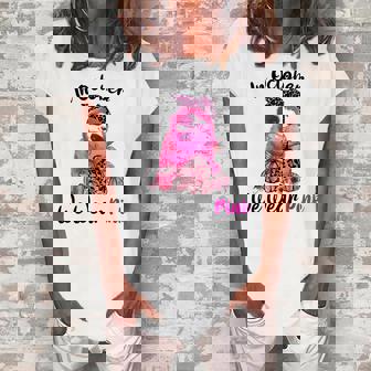 In October We Wear Pink Sloth Breast Cancer Awareness Women's Loosen Crew Neck Short Sleeve T-Shirt - Thegiftio