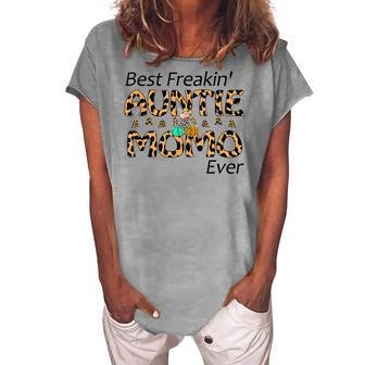 Best Freakin Aunt And Momo Fever Leopard Halloween Women's Loosen T-shirt - Seseable