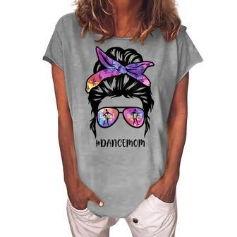 Dance Mom Messy Bun Hair V2 Women's Loosen T-shirt - Seseable