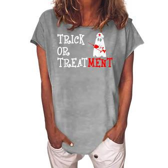 Doctor Ghost Halloween Trick Or Treating Boo Nurse Women's Loosen T-shirt - Seseable