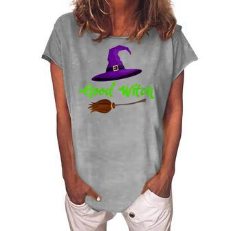 Womens Good Witch Halloween Trick Or Treat Women's Loosen T-shirt - Seseable