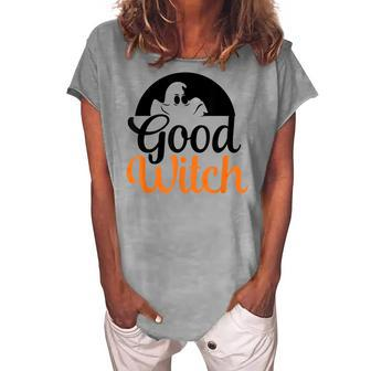 Good Witch Witch Pumpkin Halloween Women's Loosen T-shirt - Seseable